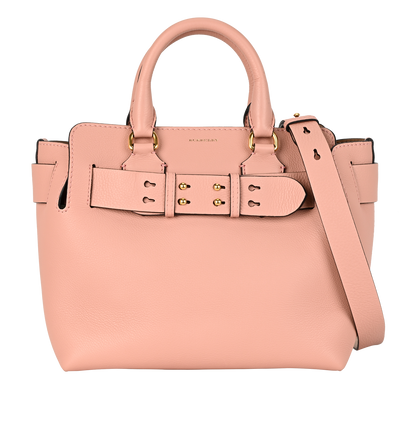 Changeable Belted Tote, &pound;450, Handbags, Black/Pink, Leather, Front view